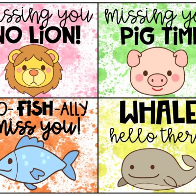 Missing You FREE Post Cards